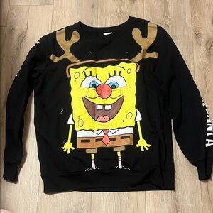 Nickelodeon Black and Yellow Spongebob Crewneck Sweater